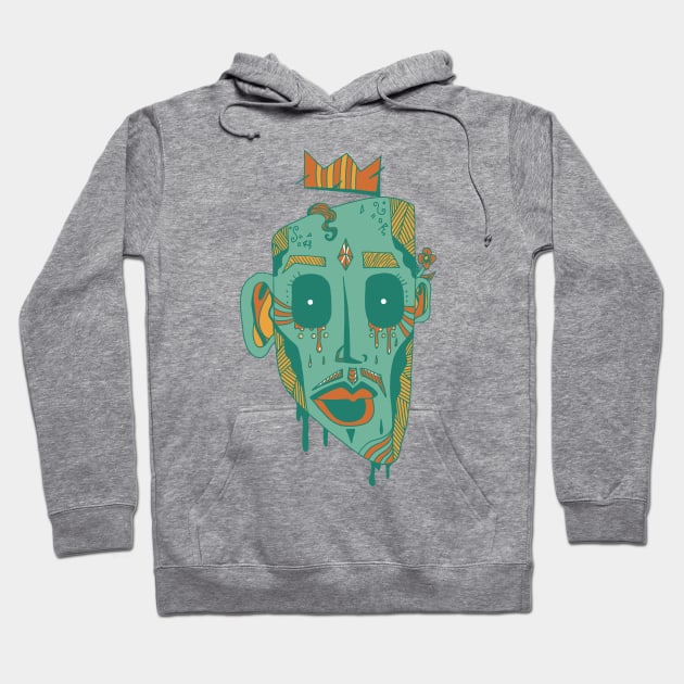 Mountain Green Strange King Juan Hoodie by kenallouis